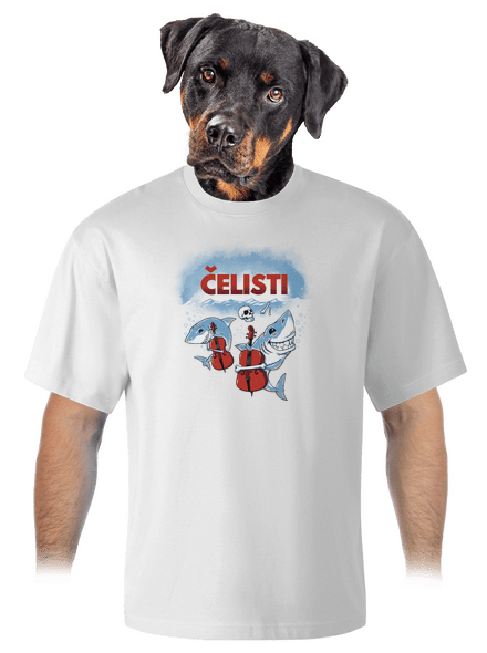 Čelisti unisex tričko oversized White