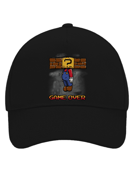 Game over kšiltovka baseballka Black