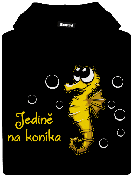 Na koníka dámská mikina klokanka Black