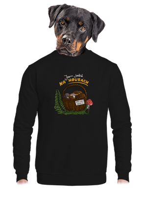 Na houbách unisex mikina bez kapuce Black