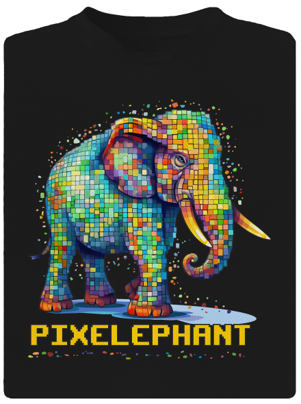 Pixelephant pánské sportovní tričko Black