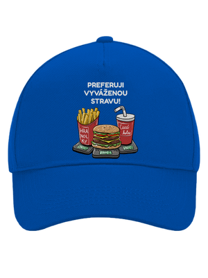 Vyvážená strava kšiltovka baseballka Bright Royal