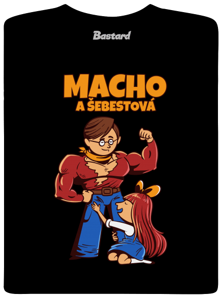 Macho a Šebestová pánské tričko Black