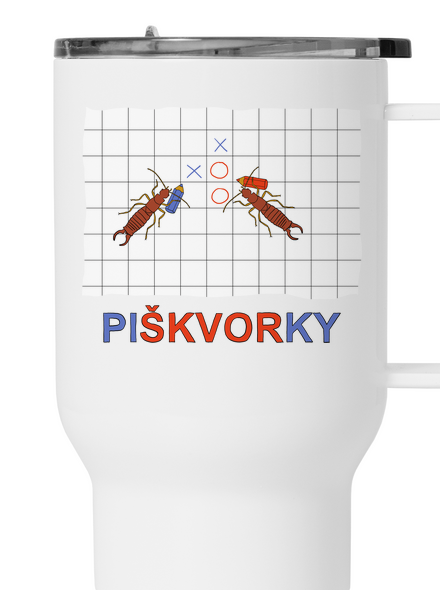 Škvoří piškvorky termohrnek White