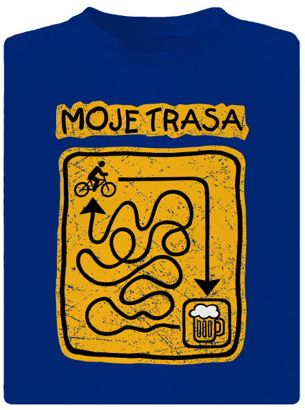 Moje trasa pánské sportovní tričko Royal Blue Mal