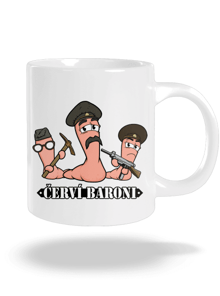 Červí baroni velký hrnek White