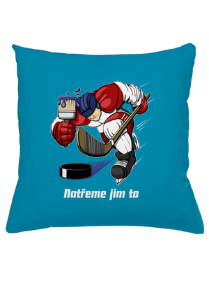 Natřeme jim to - Hokej polštář Blue Turquoise
