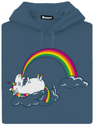 Tajemství duhy dámská mikina klokanka Denim