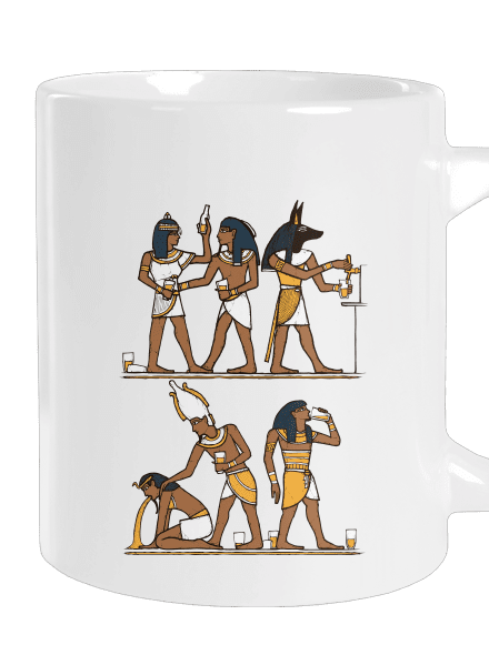 Egyptská párty velký hrnek White