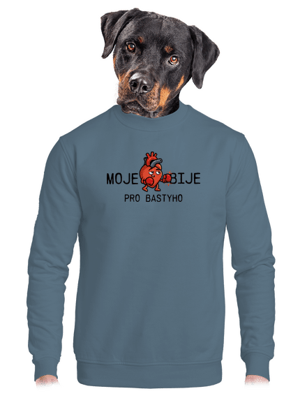 Moje srdce bije unisex mikina bez kapuce Nordic Blue