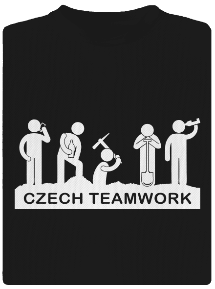 Czech Teamwork pánské sportovní tričko Black