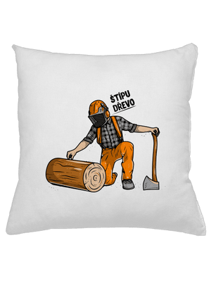 Dřevorubec polštář White