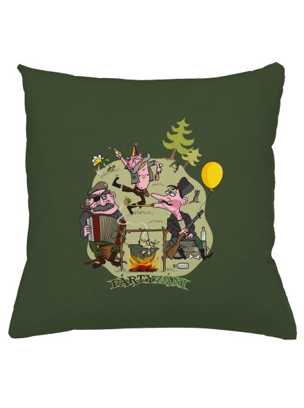 Pártyzáni polštář Olive Green