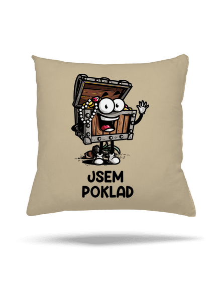 Jsem poklad polštář Beige