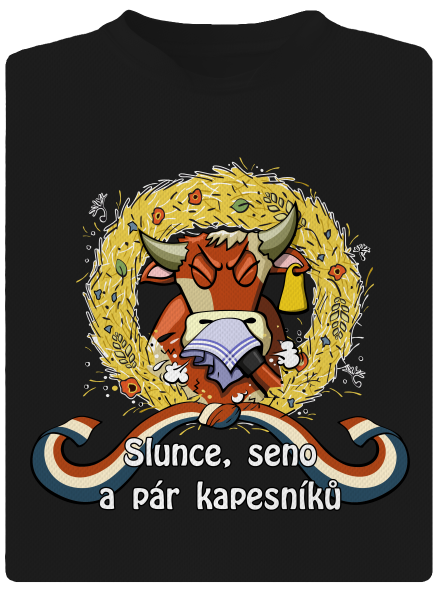 Slunce, seno a pár kapesníků pánské sportovní tričko Black
