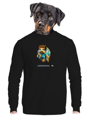 B17: Minecraft unisex mikina bez kapuce Black