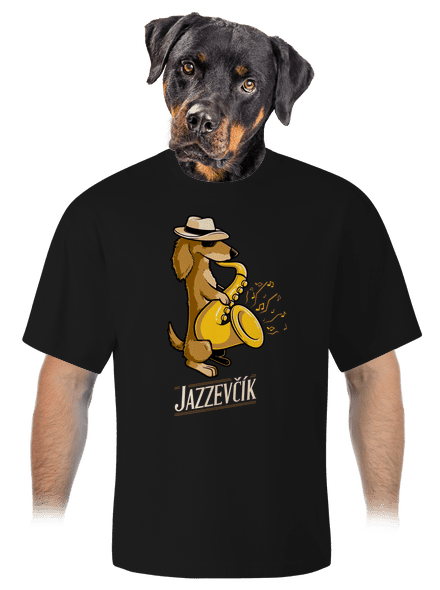Jazzevčík unisex tričko oversized Black