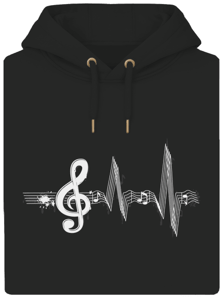 Žiju muzikou unisex mikina premium Dark Black