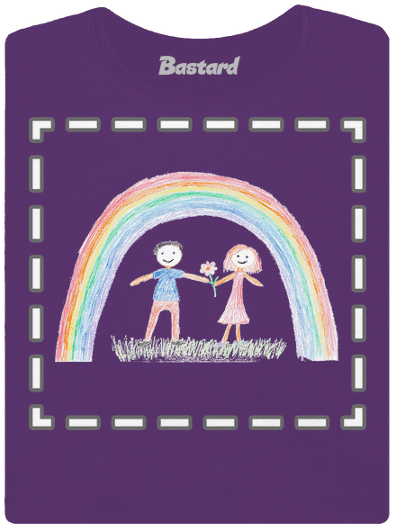 Dětské kresby - nahraj vlastní dámské tričko premium Purple