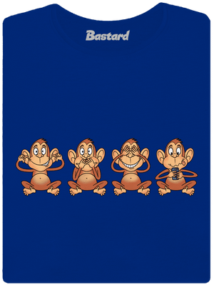 Opička s mobilem dámské tričko Royal Blue Mal