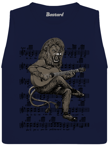 Co Čech, to muzikant dámské tílko volné Navy