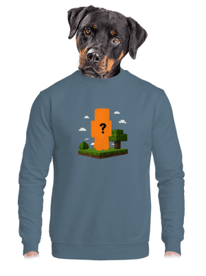 Minecraft z vlastní fotky unisex mikina bez kapuce Nordic Blue