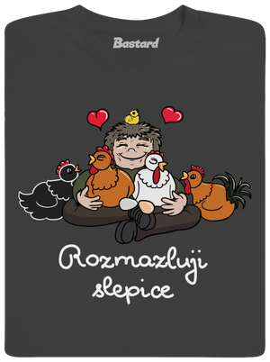 Rozmazluji slepice pánské dlouhý rukáv Dark Grey