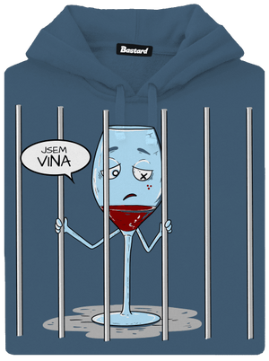 Jsem vinen dámská mikina klokanka Denim