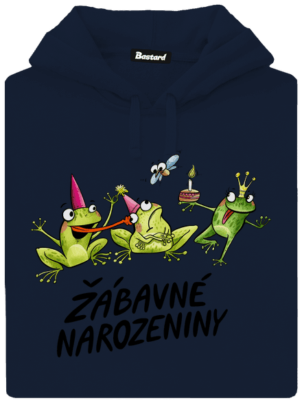 Žábavné narozeniny pánská mikina klokanka Navy