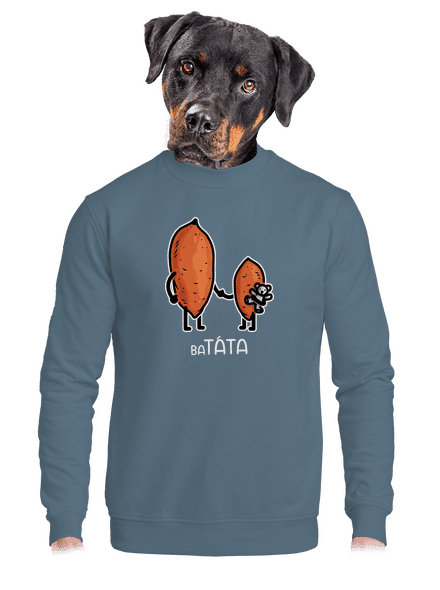 Batáta unisex mikina bez kapuce Nordic Blue
