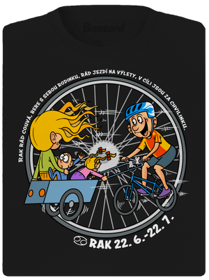 Cyklistický horoskop: Rak dámské sportovní tričko Black