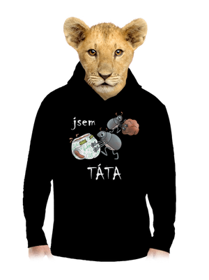 Jsem táta a máma dětská mikina klokanka Black
