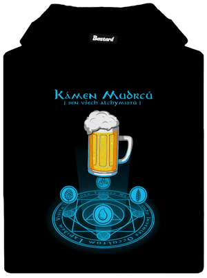 Kámen Mudrců pánská mikina klokanka Black