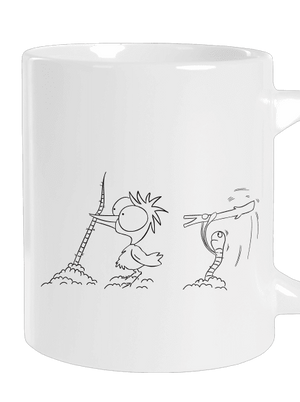 Omalovánka: Nesprávný konec velký hrnek White