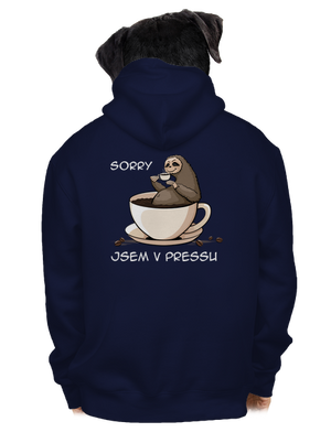 V pressu pánská mikina na zip Navy