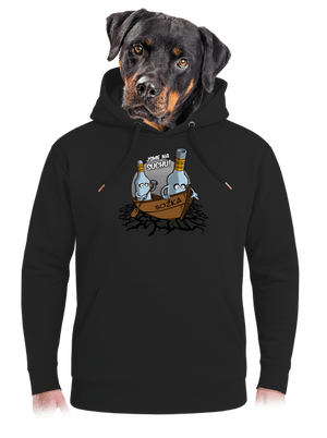 Na suchu unisex mikina premium Dark Black