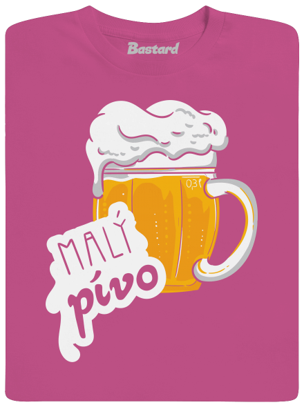 Velký a malý pívo dětské tričko Fuchsia
