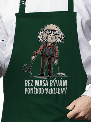 Neklidný bez masa zástěra Bottle Green