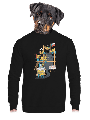 unisex mikina bez kapuce