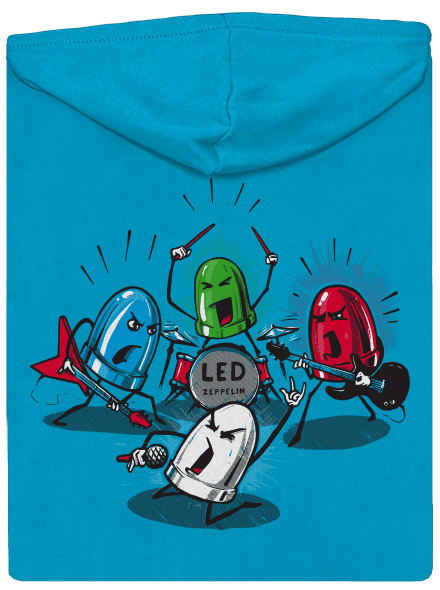 Led Zeppelin dámská mikina na zip Blue Atol