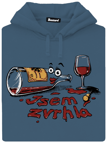 Zvrhlá dámská mikina klokanka Denim