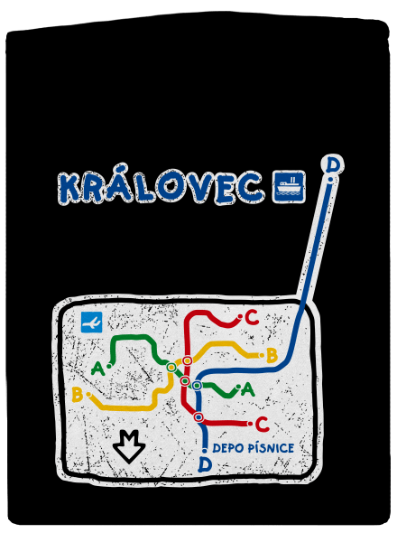 Metro Královec dámská mikina na zip Black