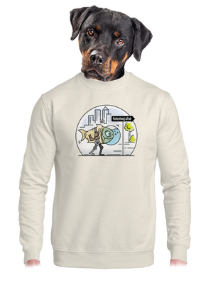 unisex mikina bez kapuce