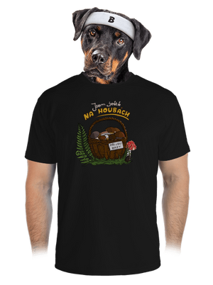 Na houbách pánské sportovní tričko Black