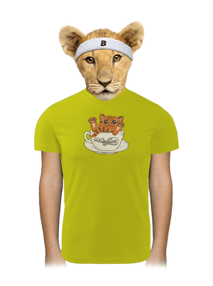 Kapučičíno dětské sportovní tričko Neon Yellow