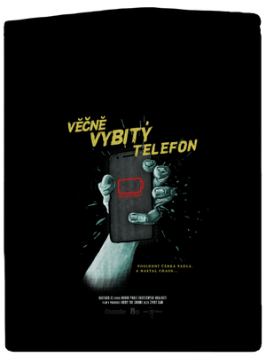 B13: Vybitý telefon pánská mikina na zip Black