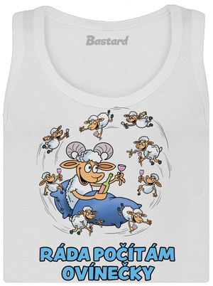 Počítám ovínečky dámské tílko klasické White