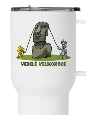 Velikonoční Moai termohrnek White
