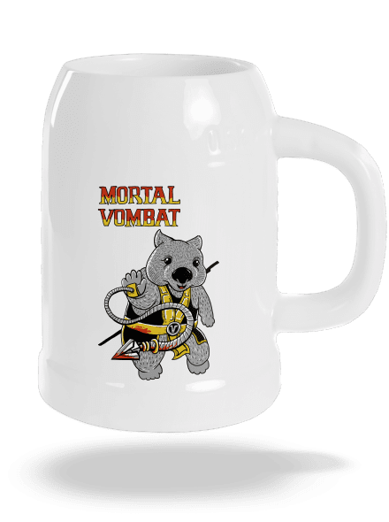 Mortal Vombat půllitr White