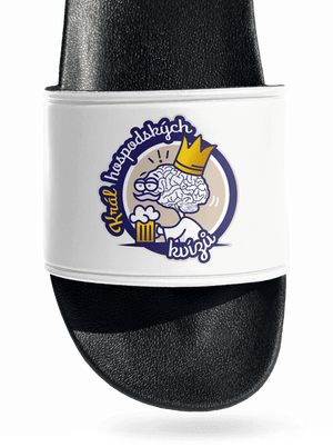 Král a královna kvízů pantofle White